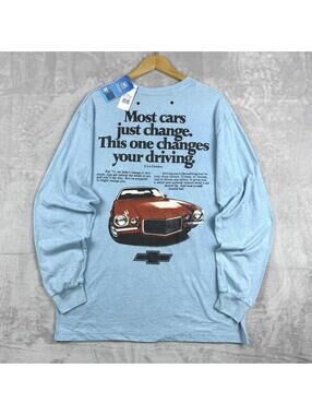 Chevrolet Camaro Graphic Long Sleeve Shirt Men Sz L Muscle Car Automatic NWT GM